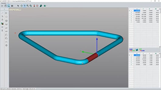 B_tools springback compensation with a tube bending machine