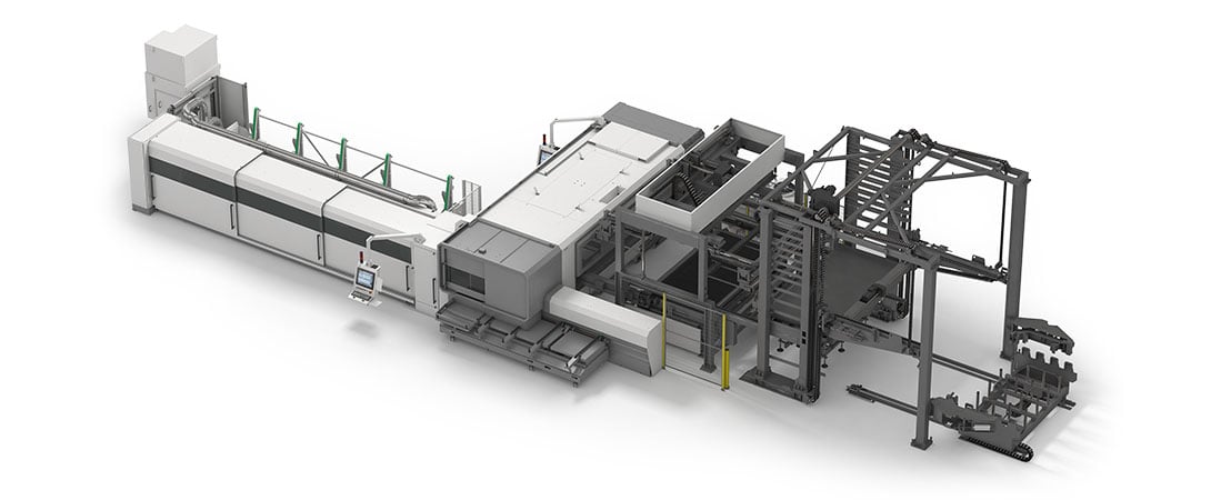 Integration of the storage towers for automatic thickness and material changing  