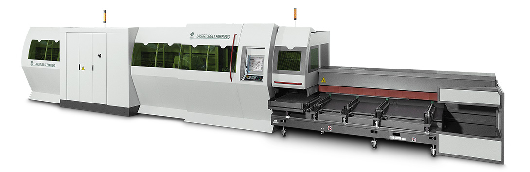 Automatic laser cutting machine for standard tubes, open sections and special sections 